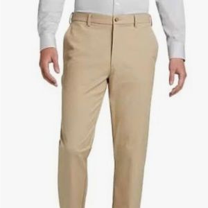 Louis Raphael LUXE Men's Slim Fit Flat Front Stretch Wool Blended Dress Pants